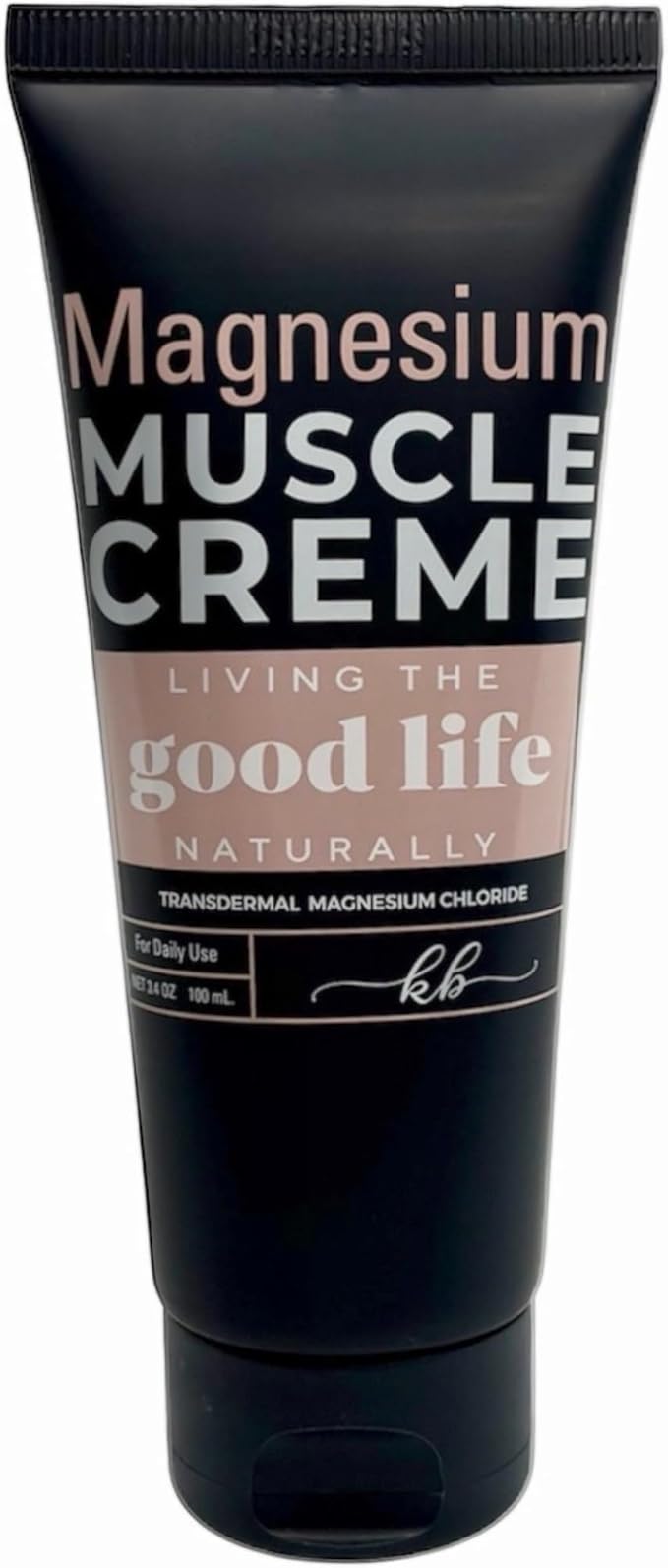 Living the Good Life Naturally Magnesium Muscle Creme Transdermal Magnesium Lotion for Pain with Blue Emu, Peppermint, Menthol, and Magnesium Chloride for Muscle Recovery - Travel Size, 3.4 oz