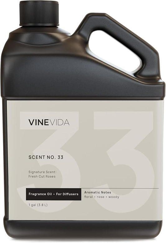 VINEVIDA [128 Fl Oz] Fresh Cut Roses Fragrance Oil for Cold Air Diffusers, Essential Oils for Diffuser Oil Refill & Air Freshener Room Spray