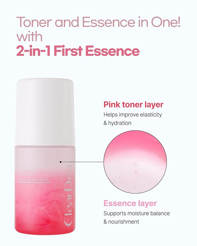 Mucin Mineral Vita Bubble First Essence Duo with Micro-Bubble Formula and 2-in-1 Toner Serum, Korean Beauty for Glass Skincare, 60 ml x 2 – Hydrating Firming Cream, Best Glow Up Essentials