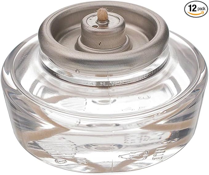 D'light Online 12-Hour Liquid Votive Candles, Disposable Fuel Cells, Event Bulk Package, Emergency Candles, Restaurant Tables, Romantic Dinner Candles and Wedding Tables (Set of 12)