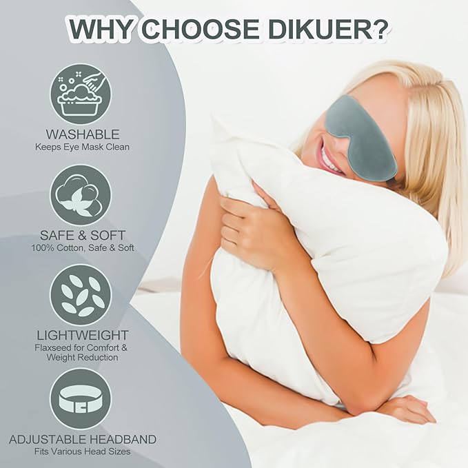 Heated Eye Mask for Dry Eyes USB Electric Warm Eye Compress Heat Eye Masks with Temperature&Timer Control, Eye Heating Pad for Dry Eyes, Stye Treatment, Chalazion, Blepharitis, MGD, Puffy