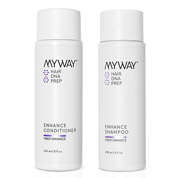 My Way Hair DNA Enhance Set – Volumizing Shampoo & Conditioner for Dry, Damaged Hair – Boosts Thickness, Repairs Breakage, Revives Shine – Paraben-Free, Color-Safe, Hydrating Hair Care Duo
