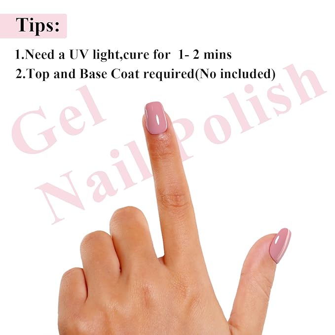 Imtiti 10ML Nude Pink Gel Polish Soak Off LED UV Nail Gel DIY at Home Salon Art Gift for Women Girls 1PCS