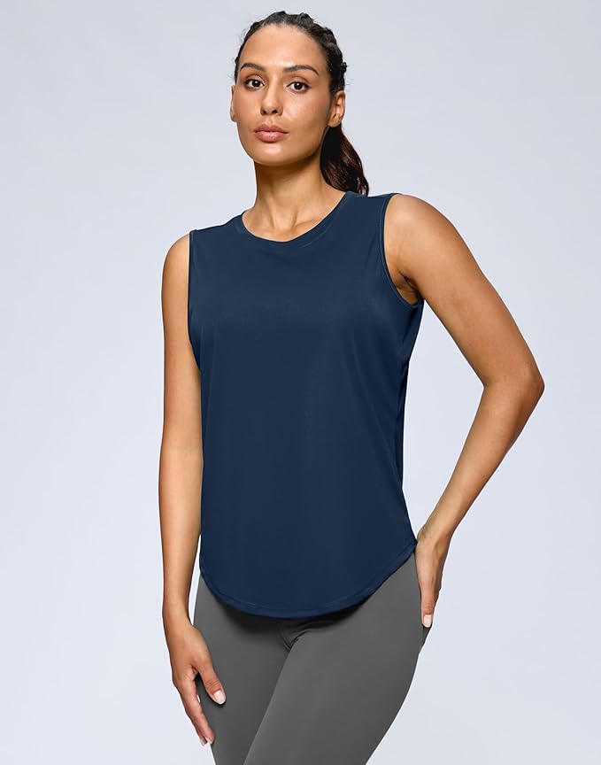 G Gradual Women's Workout Tank Tops Lightweight Sleeveless High Neck Athletic Shirts for Running Gym Tennis Pickleball