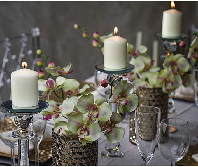 Bolsius Ivory Pillar Candles – 2x3 Inches – 20 Pack Unscented – Premium European Quality – Dripless, Smokeless, and Clean Burning Household Candles – Perfect for Wedding, Party, Dinner, And Home Décor