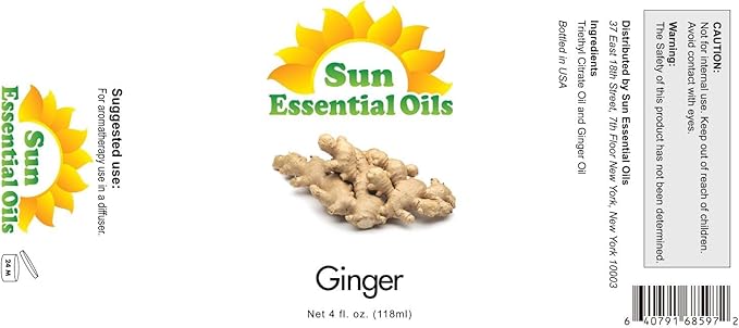 Sun Essential Oils 4oz Ginger Essential Oil