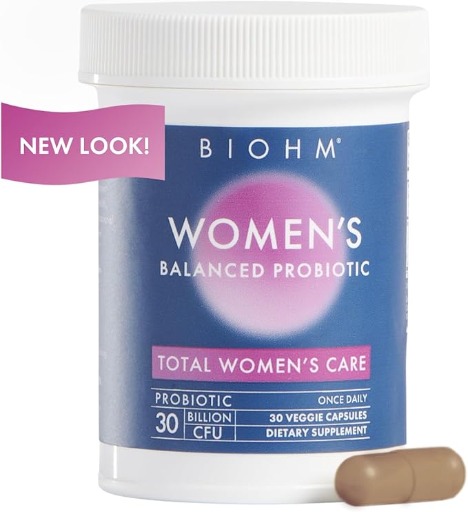 BIOHM Probiotics for Women, 30 Billion CFU, 9 Strains (30 Count) Helps Support Total Gut Health, Digestive & Immune System, Vaginal Probiotic for Urinary Tract & Vaginal Health, 30 Day Supply