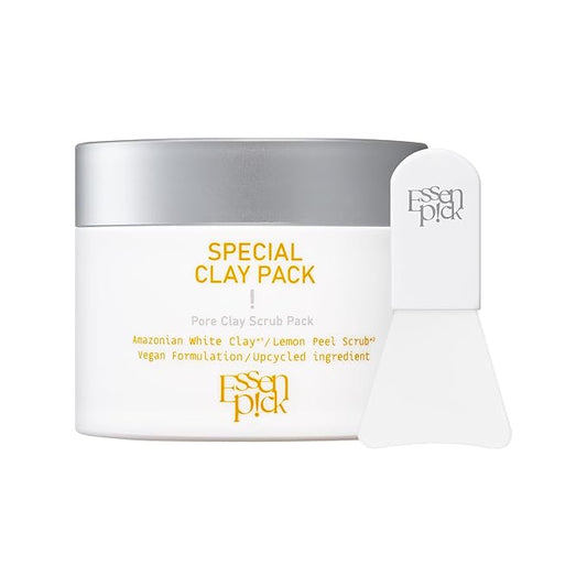 Special Clay Mask + Scrub Pack – Dual-Action Pore Purifying & Exfoliating Treatment with Natural Exfoliants | Whipped Amazonian White Clay & Lemon Peel Scrub