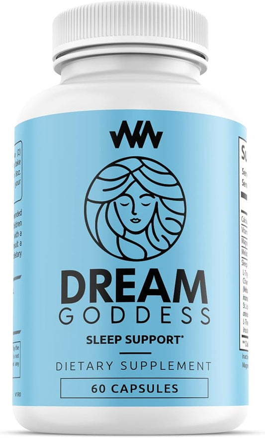 Womens Sleep Support Supplement | Female Specific Relaxation Sleep Aid | Dream Goddess | Calm Mind | Enhance Rest Support Vitamin