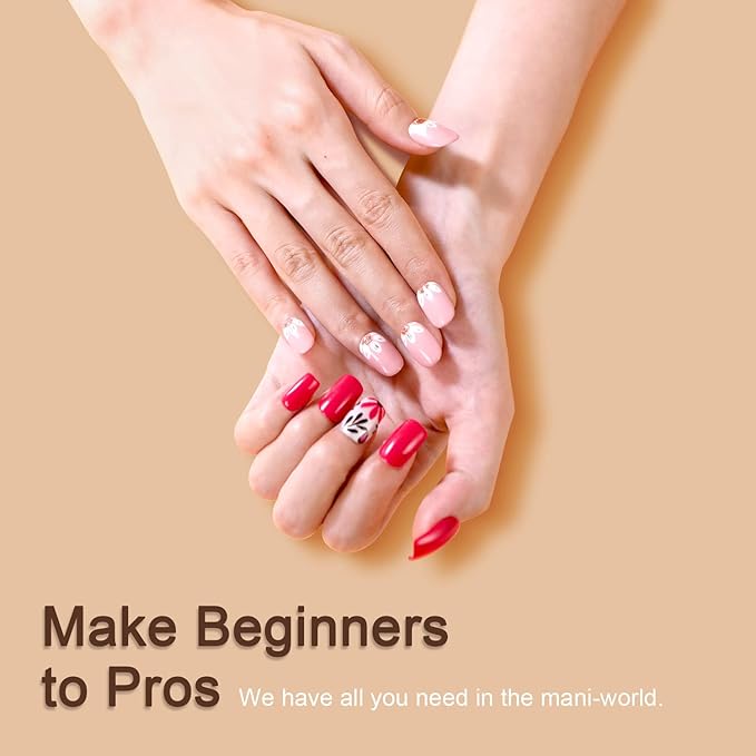 Lavender Violets 42 Pcs Gel Nail Polish Set, 36 Colors with 6 Bottles of Base Top Coat, Glossy Matte Diamond Shine Glow in the Dark Top Coat for Nail Art C950