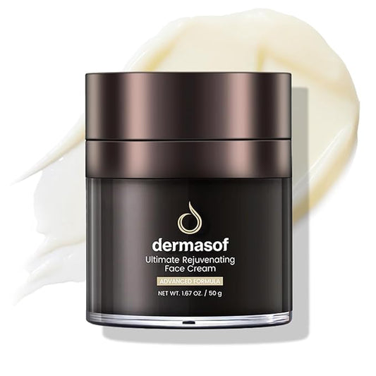 Dermasof Ultimate Rejuvenating Moisturizer Face Cream with Hyaluronic Acid & Bakuchiol, Anti Aging, Anti Wrinkle, Antioxidant, Anti Glycation,Firming and Elasticity, Barrier Repair, 1.67 Fl Oz
