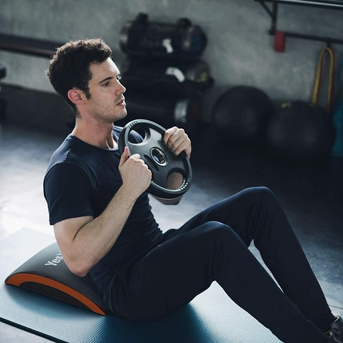 Yes4All Ab Exercise Mat Tailbone & No Tailbone, Foldable Abdominal Sit Up Support Pad, Abs Workout Equipment for Core Training and Lower Back