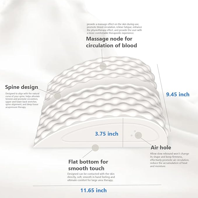 Hot & Cold Therapy Sciatica Pain Relief Pillow, Ice Massage & Heating Strecthing - Lumbar Support Pillow Immediate Relief for Back Hip Leg & Knee, Smooth Skin Touch - Ultra Soft - 100% Natural