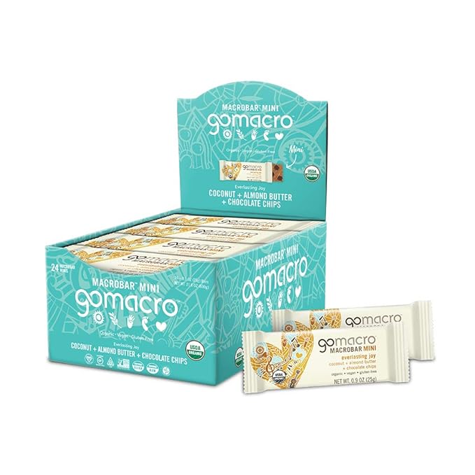 GoMacro MacroBar Organic Vegan Protein Bars + MacroBar Mini Organic Vegan Snack Bars
