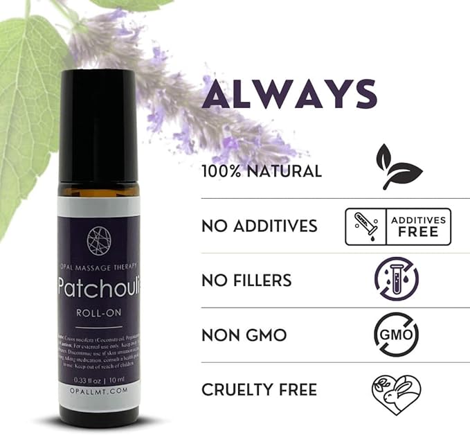 Premium Essential Oil Roll On Opal Massage Therapy (Patchouli)