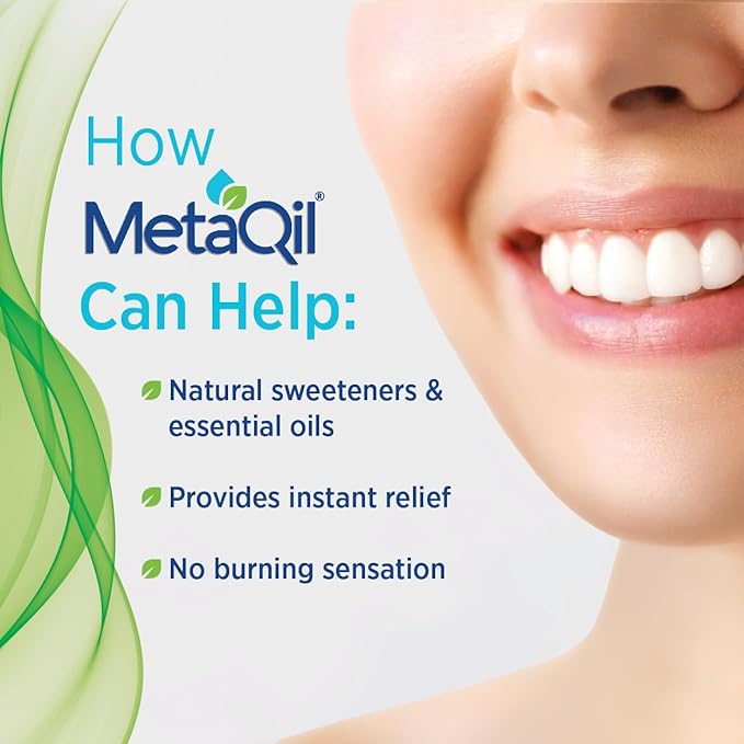 MetaQil Oral Rinse, Proven to Relieve Metallic, Bitter and Other Taste Disorders, Made from 8 Core Ingredients, Cools and Freshens Breath, Available in 8 oz Bottle, 1 Count