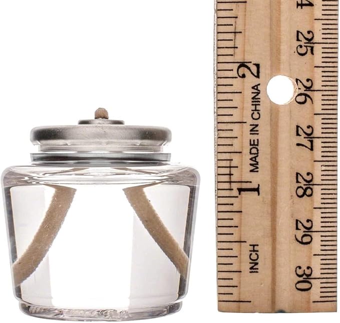 D'light Online 15 Hour Liquid Votive Candles Disposable Fuel Cells Small Oil Lamp for Events, Emergency Candles, Restaurant Tables, Romantic Dinner Candles and Wedding Tables (Set of 12)