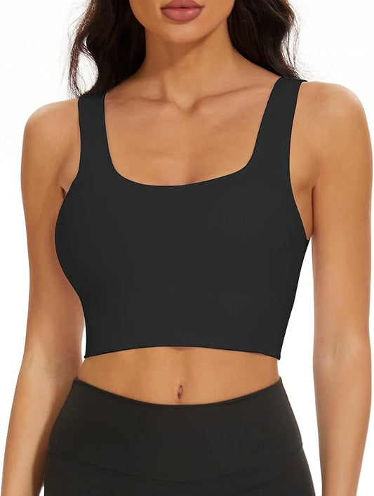 Womens Sports Bras, Yoga Comfort Seamless Stretchy Sports Bra for Women 3 Pack
