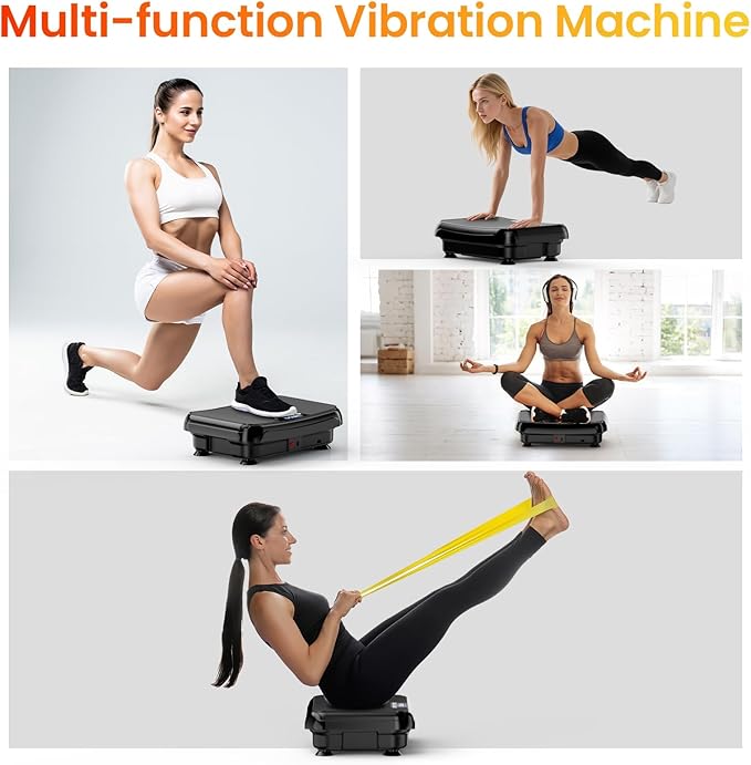 Vibration Plate Exercise Machine: TISSCARE Weight Loss and Lymphatic Drainage Vibrating Plates, Whole Body Workout Sculpting Platform for Home Fitness Fat Burner for Women Men