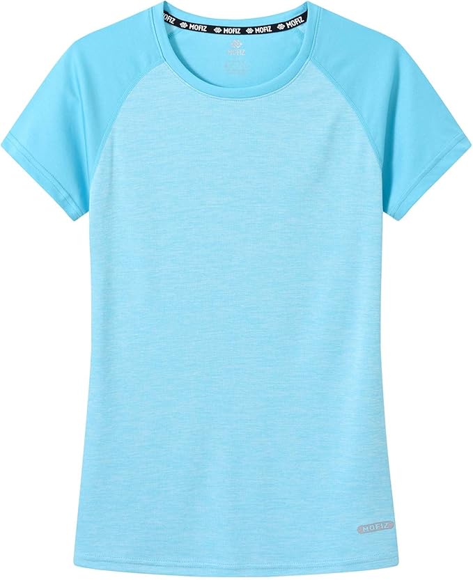 MoFiz Women's Short Sleeve UPF 50+ Sun Protection Sports T-Shirt Quick Dry Running Workout Athletic Tee Top