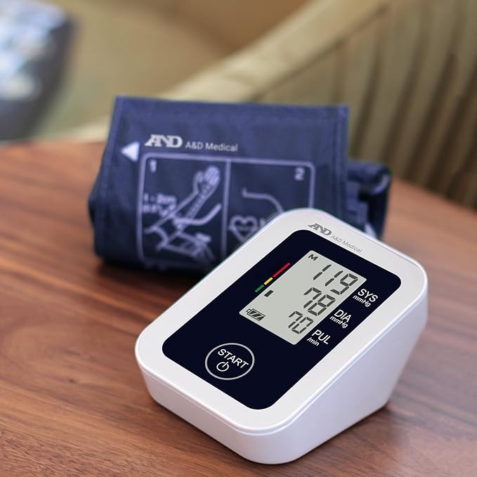 A&D Medical Blood Pressure Monitor for Home Use, UA-651 – Upper Arm Precise BP Machine – Wide Range Cuff (8.6” / 22-42cm), Adults, 4 AA Batteries