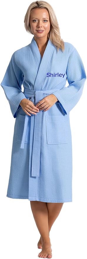 Waffle Knit Lightweight Kimono Spa & Bath Robes for Women - Quick Dry - Soft