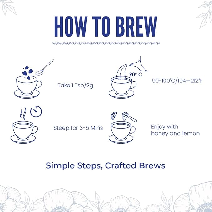 BLUE TEA - Flower Tea Combo - 5.64 Oz (Pack of 5) | Butterfly Pea, Rose, Hibiscus, Chamomile, Lavender | VARIETY PACK | Caffeine Free - Non-Bitter - Herbal Tea - Flower Based | Pet Jar Pack