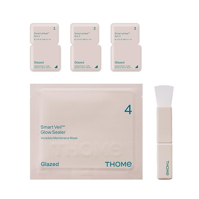 THOME G-Peel Program One Day Kit – Korean 4-Step Radiant Skincare Facial – Low Irritating & Gentle on Sensitive Skin – Brightens, Smooths & Strengthens Barrier (1 Sheet)