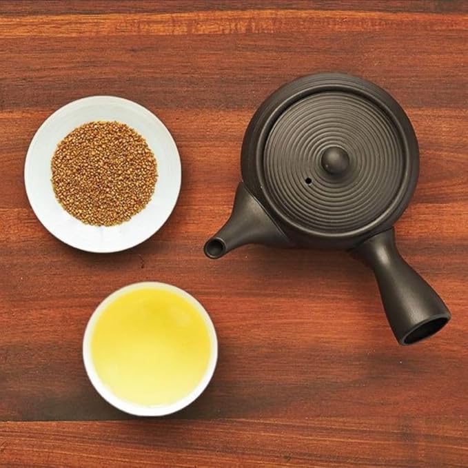 Senbird Premium Sobacha - Japanese Soba Buckwheat Tea - From Hokkaido - Loose Leaf in Airtight Tea Tin (3.5oz/100g)