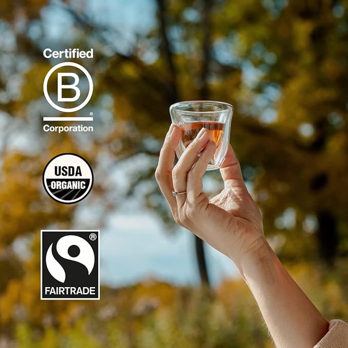 Grace Farms Organic English Breakfast Black Tea, 16 Pyramid Sachets | Fairtrade & Kosher |Gives Back 100% of Profits