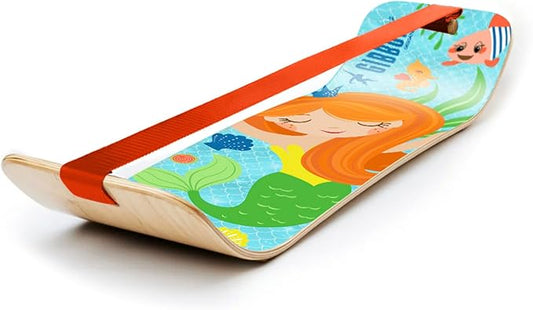 GIBBON SlackBoard - GiBoard Balance Board Kids & Adults - Slackline Balance Trainer - Slack Board Core Workout Equipment Home Gym Training - Standing Desk Exercise - Yoga, Agility, Pilates & More