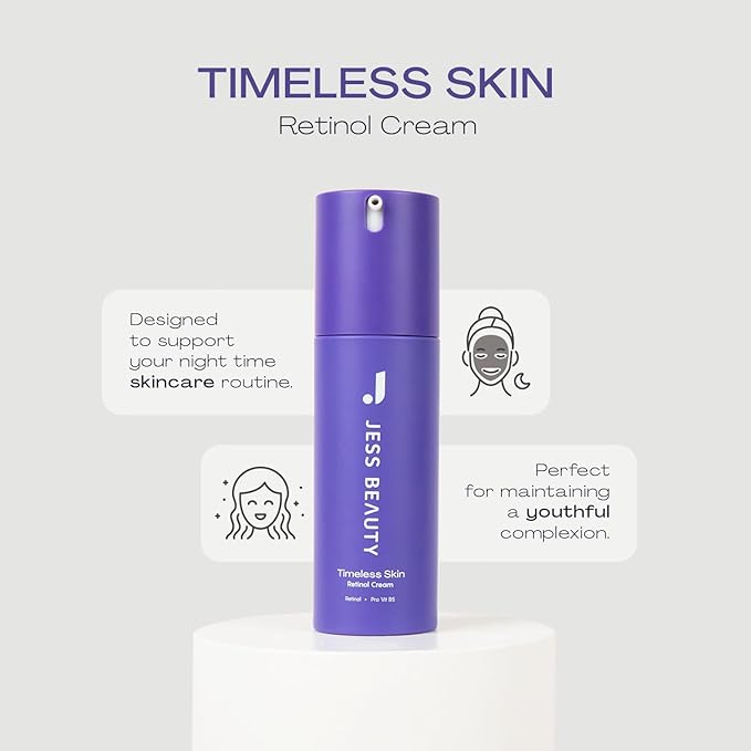 JESS BEAUTY | Skin Care Retinol Cream Centella Asiatica & Hyaluronic Acid Retinol Night Face Moisturizer Face Cream 1 fl. oz