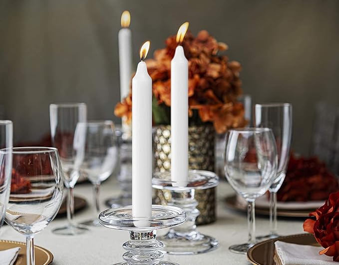 BOLSIUS White Candlesticks - Bulk Case of 3 Packs = Total 135 Candles - 6+ Hours - Premium European Quality - Consistent Smokeless Flame - Unscented Dripless Dinner Candles