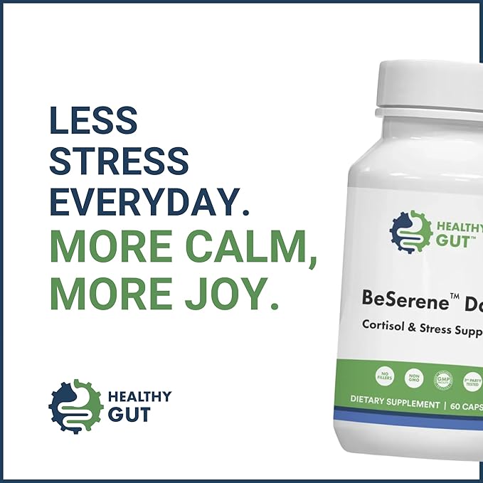 Healthy Gut BeSerene Daily | Cortisol & Stress Support | Supports Your Sleep and Adrenals | 30 Servings