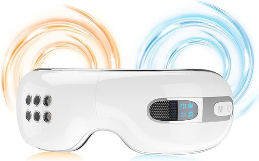 Eye Massager with Heat and Cooling for Migraines Dry Eyes Heated Eye Massager for Sleeping Travel Gifts for Women and Men