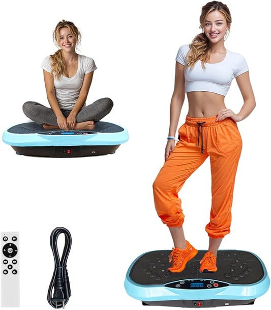 Vibration Plate Exercise Machine – Full Body Workout & Shake Plate Weight Loss Exercise Machine, Lymphatic Vibration Plate for Home Gym Fitness Training