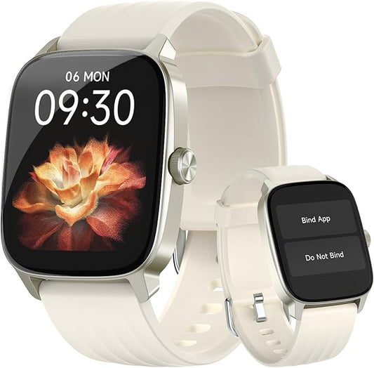 EURANS Smart Watch No App/Phone Required, 1.85" Ultra HD Display | Waterproof Fitness Tracker | 24/7 Heart Rate/Sleep Monitor | Step Counter for Walking, Pedometer & Activity Tracker for Women Men