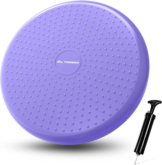 Trideer Wobble Cushion with Inflation Pump - Wiggle Seat for Sensory Kids(Multiple Colors), Balance Disc (Extra Thick)