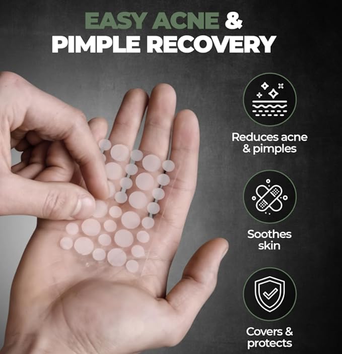 Clear Pimple Patches- Hydrocolloid Fast Acting Pimple Patch w/ Salicylic Acid & Tea Tree Oil Fights Breakouts & Blemishes. Acne Spot Treatment for Face- 108 Ct.