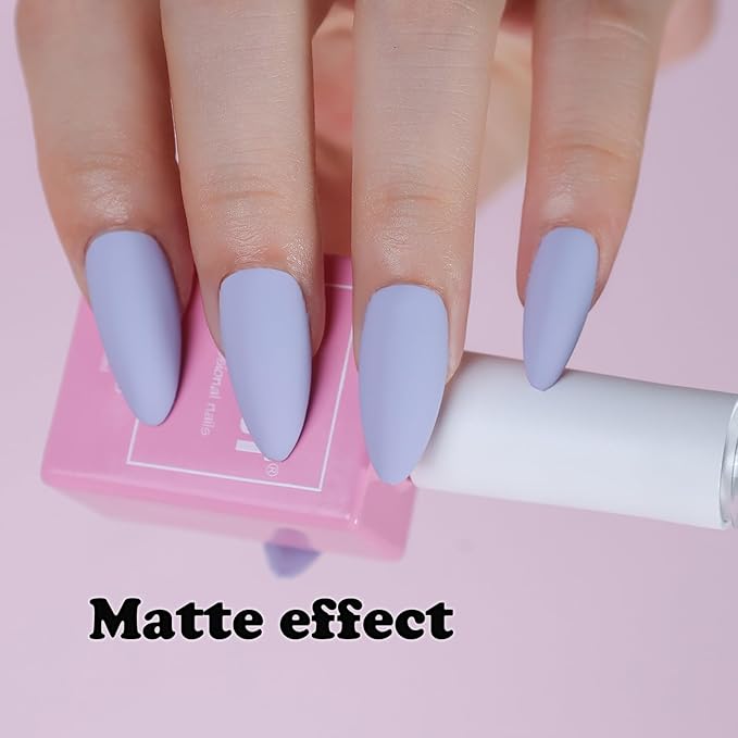 FZANEST Gray Purple Gel Nail Polish, Gel Polish Soak Off Nail Polish Nail Art Manicure Salon DIY Gifts at Home, 0.51 OZ #D111