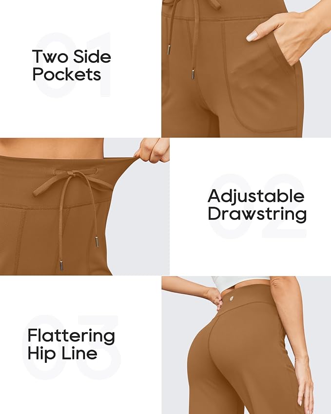 G4Free EverGoing Wide Leg Pants for Women Yoga Pants High Waist Sweatpants with Pockets Stretch Lounge Pants Comfy