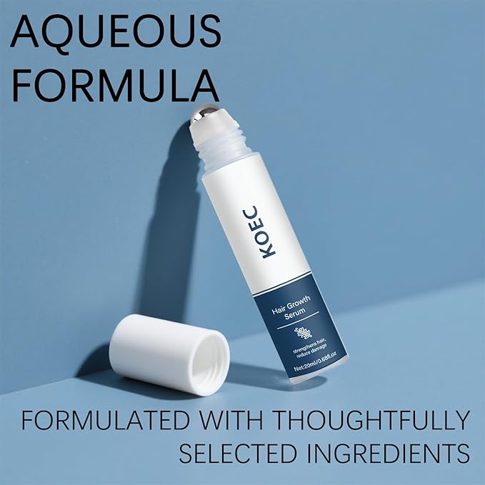 Hair Growth Essence Roll-On Bottle – 3% Rosemary, 3% Redensyl, and 2% Anagain – Lightweight, non-greasy scalp essence, free of preservatives and sulfates – Suitable for both men and women (1)