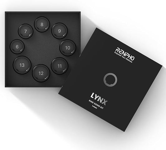 RENPHO Ring Sizing Kit for Lynx Smart Ring, Sample Ring Sizer (Black, Size 6-13)