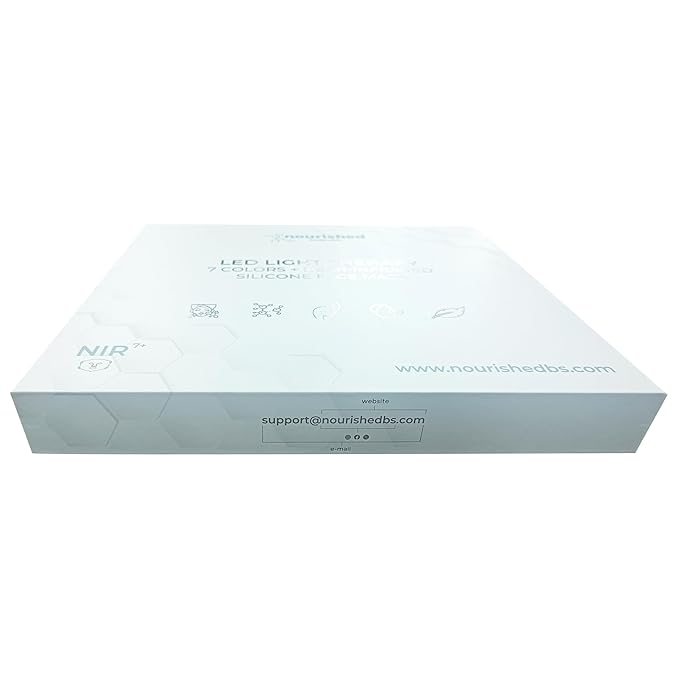 7 Colors LED Face Mask with Near-Infrared - Blue, Red Light Therapy for Face - 114 LEDs - Skincare Tool for Wrinkles, Anti-Aging