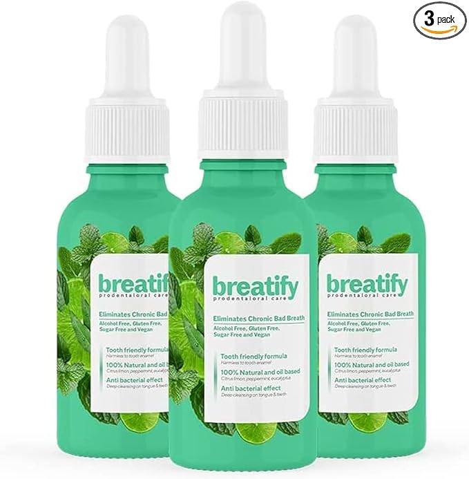 Bad Breath Eliminating Serum – Bad Mouth Smell Removing Drops – Easy to Carry and Handy Fresh Breath Oil-serum, 20 mL, 0.68 Oz (Pack of 3, 2.04 Oz)