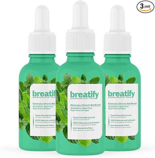 Bad Breath Eliminating Serum – Bad Mouth Smell Removing Drops – Easy to Carry and Handy Fresh Breath Oil-serum, 20 mL, 0.68 Oz (Pack of 3, 2.04 Oz)