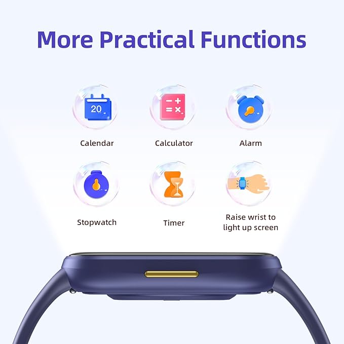 Parsonver Kids Smart Watch with Parent-Child Task & Reward System, Fun Fitness Tracker with 20 Sports Modes, Heart Rate & Sleep Monitor, IP68 Waterproof, Great Birthday Gifts for Boys Girls 5-16, Blue