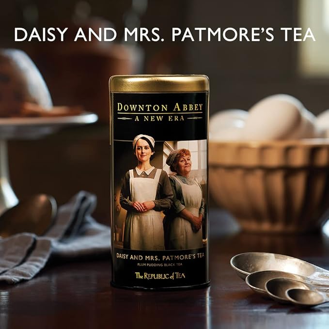 The Republic of Tea – Downton Abbey Daisy and Mrs. Patmore’s Tea, 36 Tea Bags, Plum Pudding Black Tea