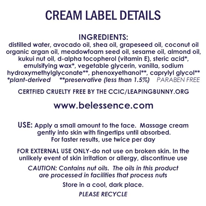 Bel Essence Intensive Anti-Wrinkle Cream for Face & Neck - Hydrating Anti-Aging Moisturizer Reduces Fine Lines - Day/Night All Natural Face Cream for Normal to Dry Skin - 1.5 Oz