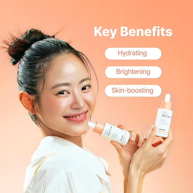 Hanskin Vitamin C Glow Serum with Ascorbic Acid, Dark Spot Remover for Face, Toning, Illuminates for Glowing Skin, Korean Skin Care [30ml]